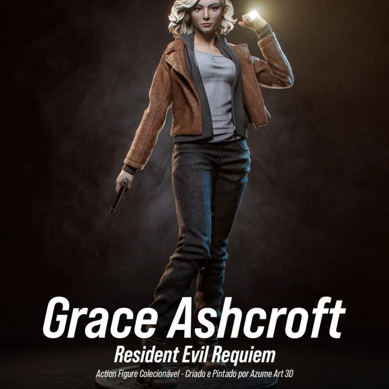 Figure Grace Ashcroft – Resident Evil Requiem | Resina 3D com Pintura Artesanal