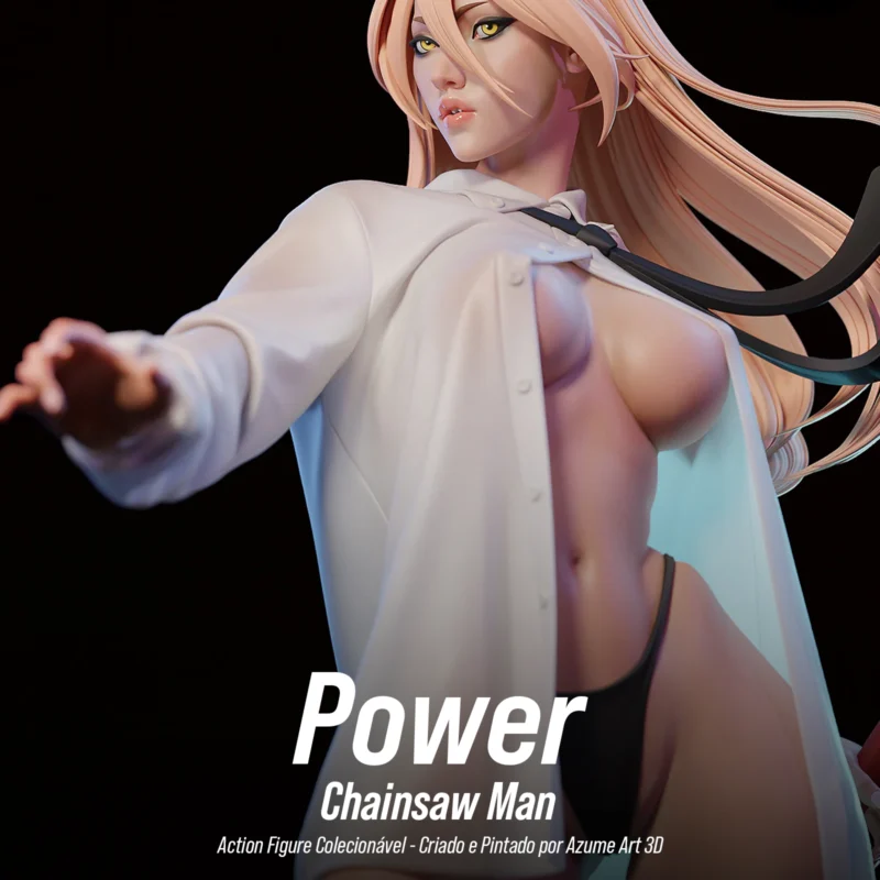 Figure Power – Chainsaw Man | Resina 3D com Pintura Artesanal