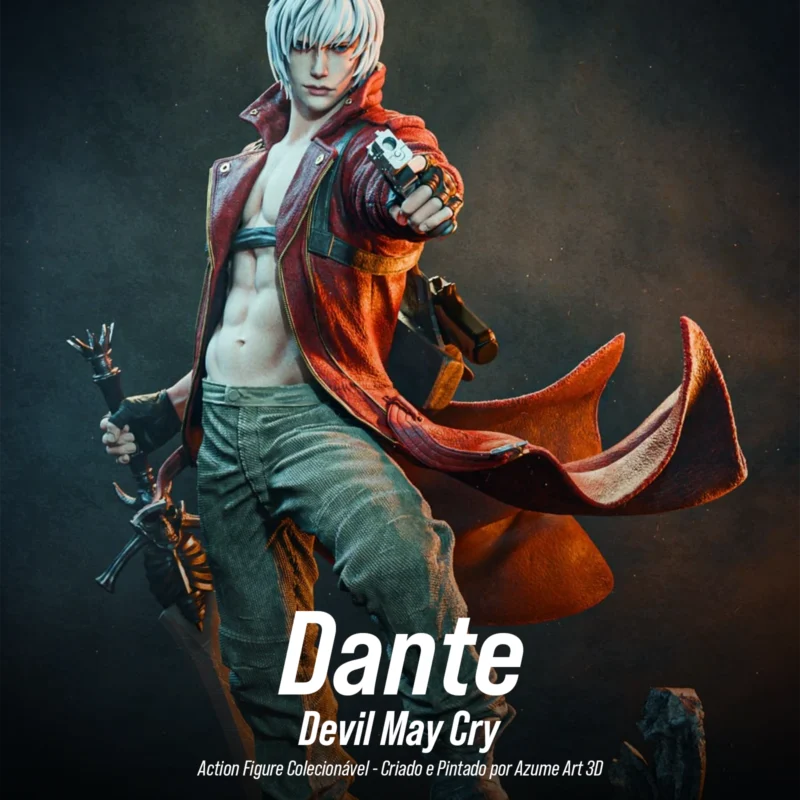 Figure Dante – Devil May Cry | Resina 3D com Pintura Artesanal
