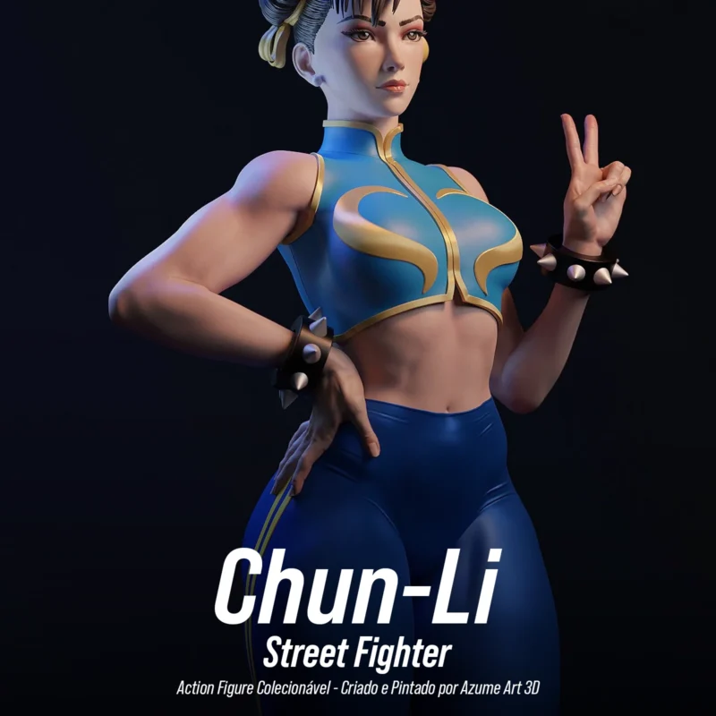 Figure Chun-Li – Street Fighter | Resina 3D com Pintura Artesanal