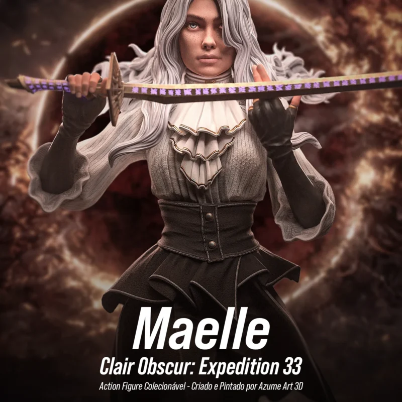 Figure Maelle – Clair Obscur: Expedition 33 | Resina 3D com Pintura Artesanal