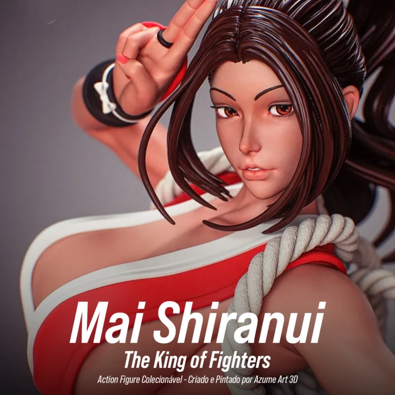 Figure Mai Shiranui – The King of Fighters | Resina 3D com Pintura Artesanal