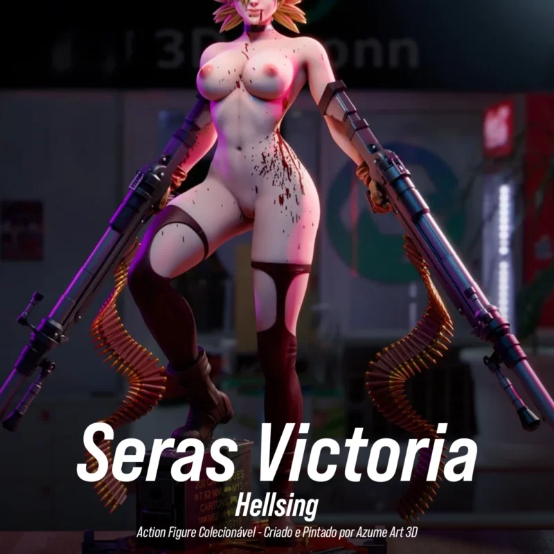 Figure Seras Victoria – Hellsing | Resina 3D com Pintura Artesanal