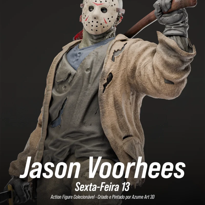 Figure Jason Voorhees – Sexta-Feira 13 | Resina 3D com Pintura Artesanal