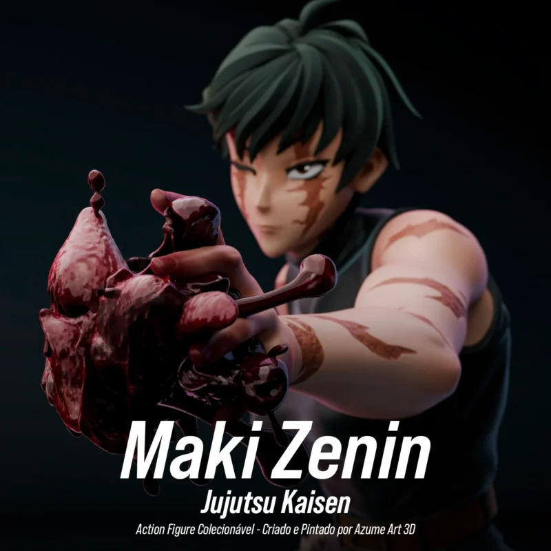 Figure Maki Zenin – Jujutsu Kaisen | Resina 3D com Pintura Artesanal