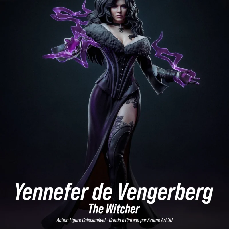 Figure Yennefer de Vengerberg – The Witcher | Resina 3D com Pintura Artesanal